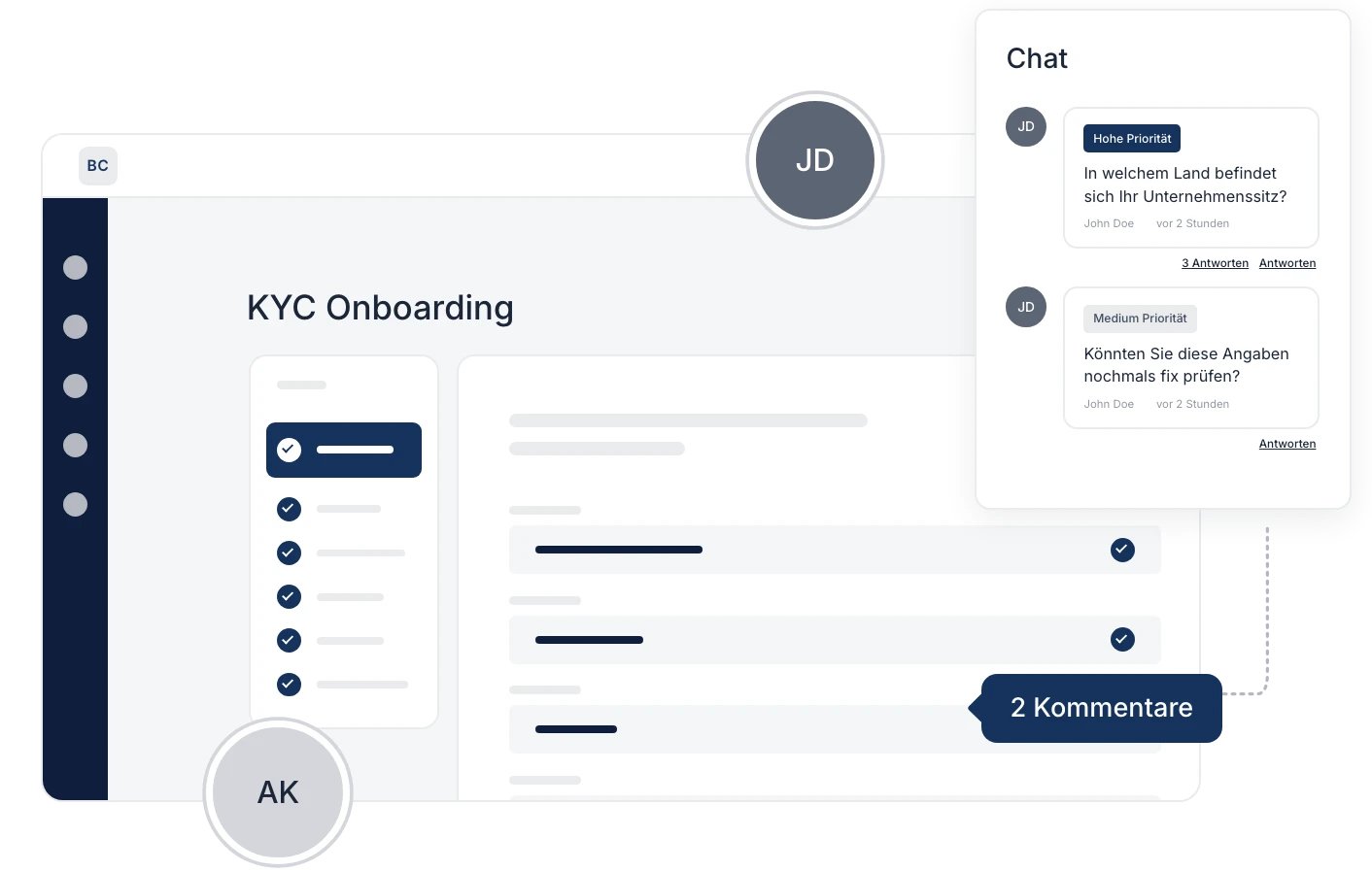 Gemeinsame Aufgaben und Kommentare im BetterCo-Workspace