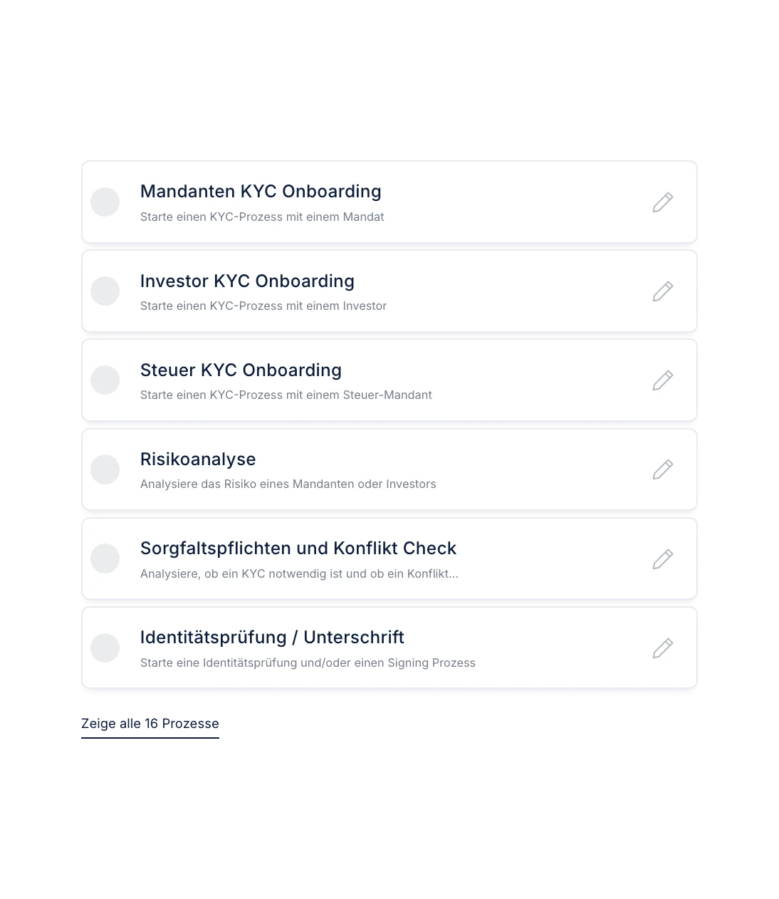 No-code editor for customizing a KYC process